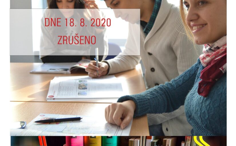 MLUVÍME ČESKY DNE 18. 8. 2020 ZRUŠENO