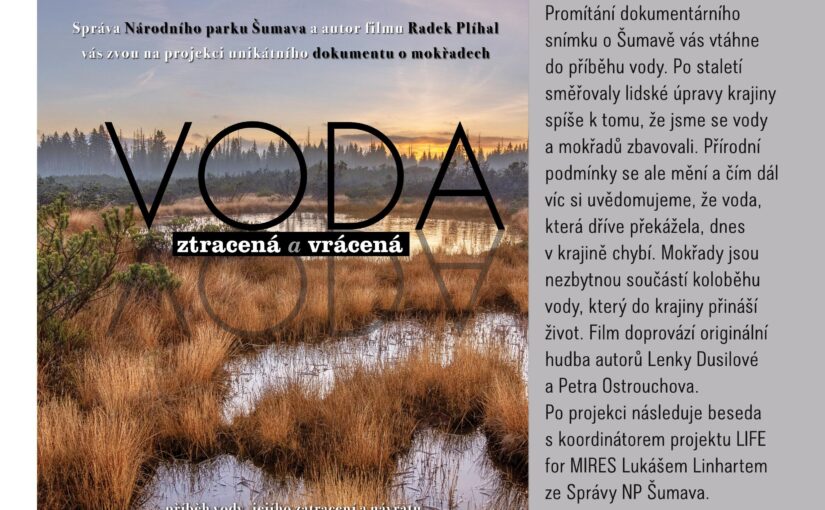 DEN ZEMĚ: VODA ZTRACENÁ A VRÁCENÁ