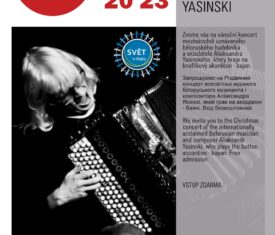 Zveme vás na vánoční koncert mezinárodně uznávaného běloruského hudebníka a skladatele Aliaksandra Yasinského, který hraje na knoflíkový akordeon (bajan). Kromě širokého repertoáru hudby pro bajan (klasické, jazzové, argentinského tanga, francouzského šansonu) je také autorem a interpretem vlastních písní. Vstup zdarma. Sál 