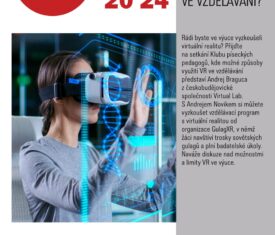 Rádi byste ve výuce vyzkoušeli virtuální realitu? Přijďte na setkání Klubu píseckých pedagogů, kde možné způsoby využití VR ve vzdělávání představí Andrej Braguca z českobudějovické společnosti Virtual Lab. S Andrejem Novikem si můžete vyzkoušet vzdělávací program s virtuální realitou od organizace GulagXR. Sál 