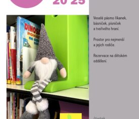 Veselé pásmo říkanek, básniček, písniček a tvořivého hraní. Prostor pro nejmenší od 2 let a jejich rodiče. Rezervace na dětském oddělení    