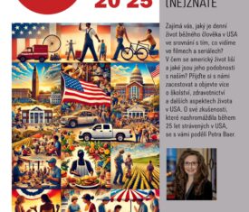 Zajímá vás, jaký je denní život běžného člověka v USA ve srovnání s tím, co vidíme ve filmech a seriálech? Přijďte si s námi zacestovat a objevte více o školství, zdravotnictví a dalších aspektech života v USA. O své zkušenosti, které nashromáždila během 25 let strávených v USA, se s vámi podělí Petra Baer. Sál 