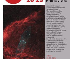 Astronomický program s hvězdářem a astrofotografem Václavem Kubešem. Veřejné pozorování noční oblohy pomocí velkého zrcadlového teleskopu. Za příznivých podmínek na vlastní oči spatříte planety sluneční soustavy i objekty vzdáleného vesmíru, jako jsou hvězdokupy, mlhoviny a galaxie. Rezervace ZDE. Astronom. pozorovatelna, účast. poplatek 190 Kč dospělý, 90 Kč dítě (platba předem v hale služeb)