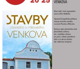 Křest další z knih regionálního autora Jiřího Hladkého. Výpravná fotografická publikace mapuje vesnické památky na území Písecka a Milevska. Kniha je nejen připomínkou krás jihočeského venkova, ale i rozsáhlým zdrojem pro práci v oblasti památkové péče, a to jak pro laickou, tak i odbornou veřejnost. Sál 