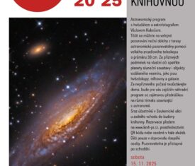 Pravidelné pozorování noční oblohy s hvězdářem a astrofotografem Václavem Kubešem. Rezervace předem ZDE nebo osobně v hale služeb. Účastnický poplatek: 190 Kč dospělý, 90 Kč dítě. Platba předem v hale služeb (během otevírací doby knihovny). / astronomická pozorovatelna 