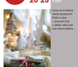 Zveme vás na oblíbený vánoční výprodej knih. Přijďte si vybrat z vyřazených titulů a udělejte radost sobě nebo někomu blízkému. / čítárna Zveme vás na oblíbený vánoční výprodej knih. Přijďte si vybrat z vyřazených titulů a udělejte radost sobě nebo někomu blízkému. / čítárna