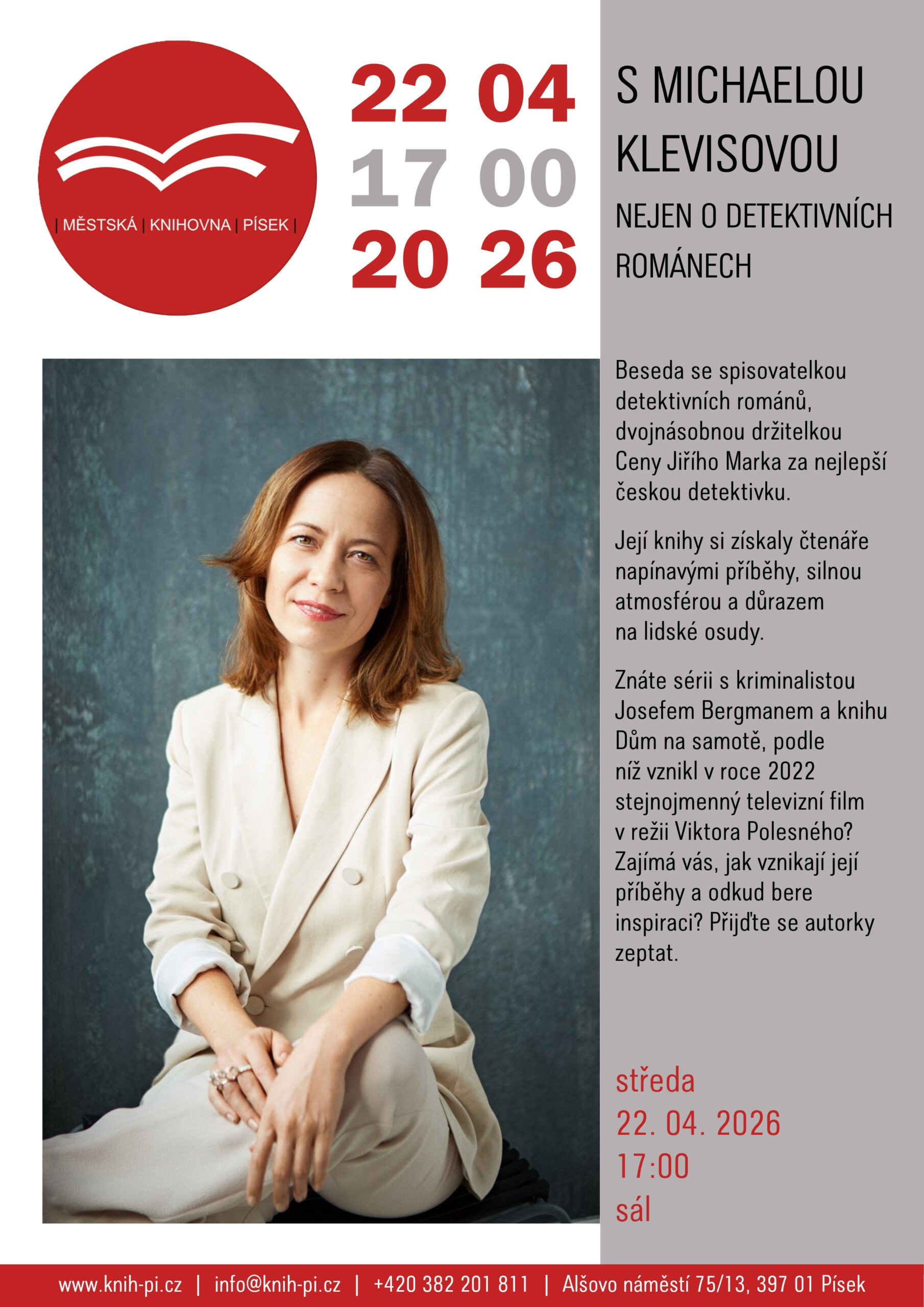 S&nbsp;Michaelou Klevisovou nejen o&nbsp;detektivních románech 