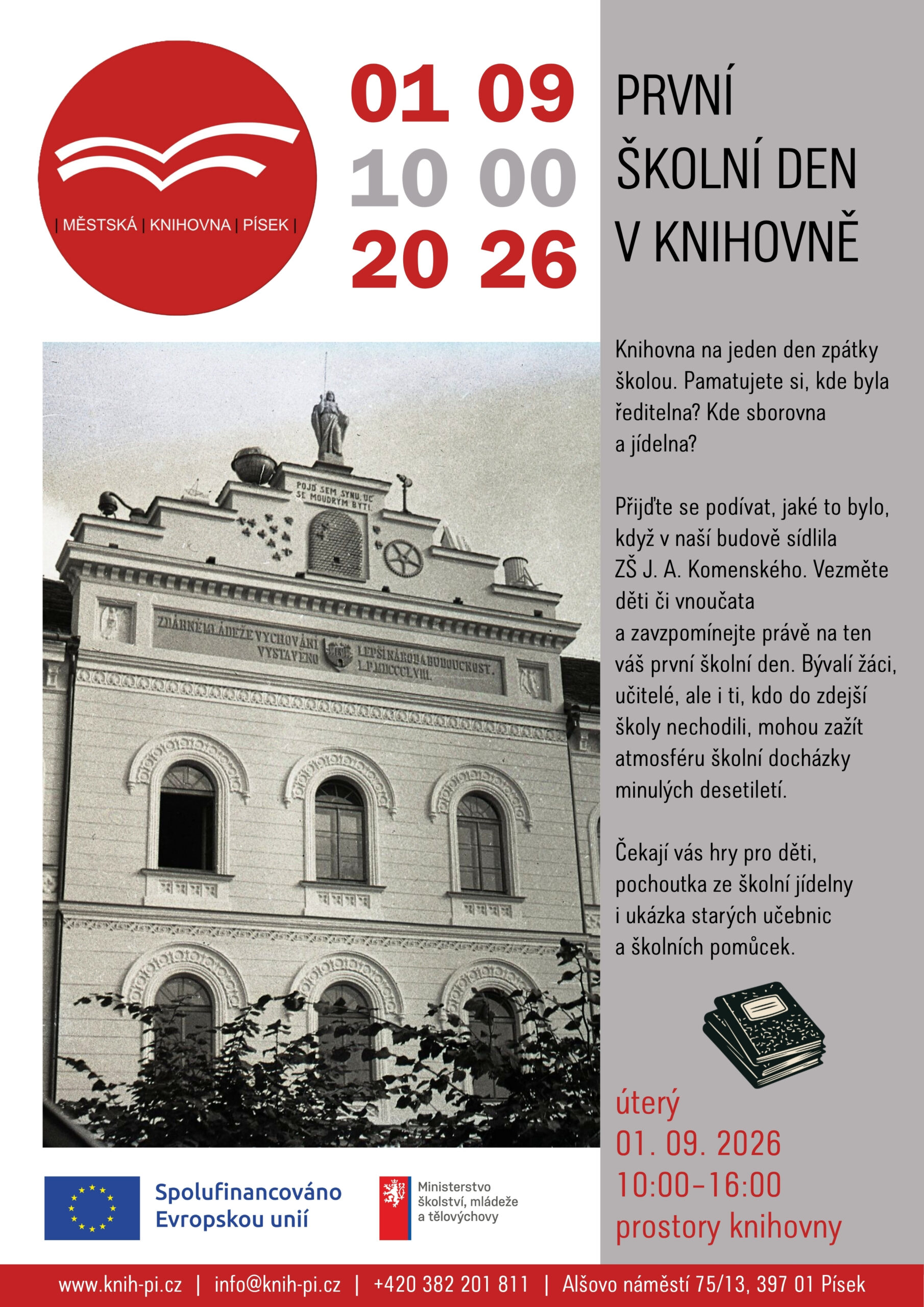 První školní den v knihovně