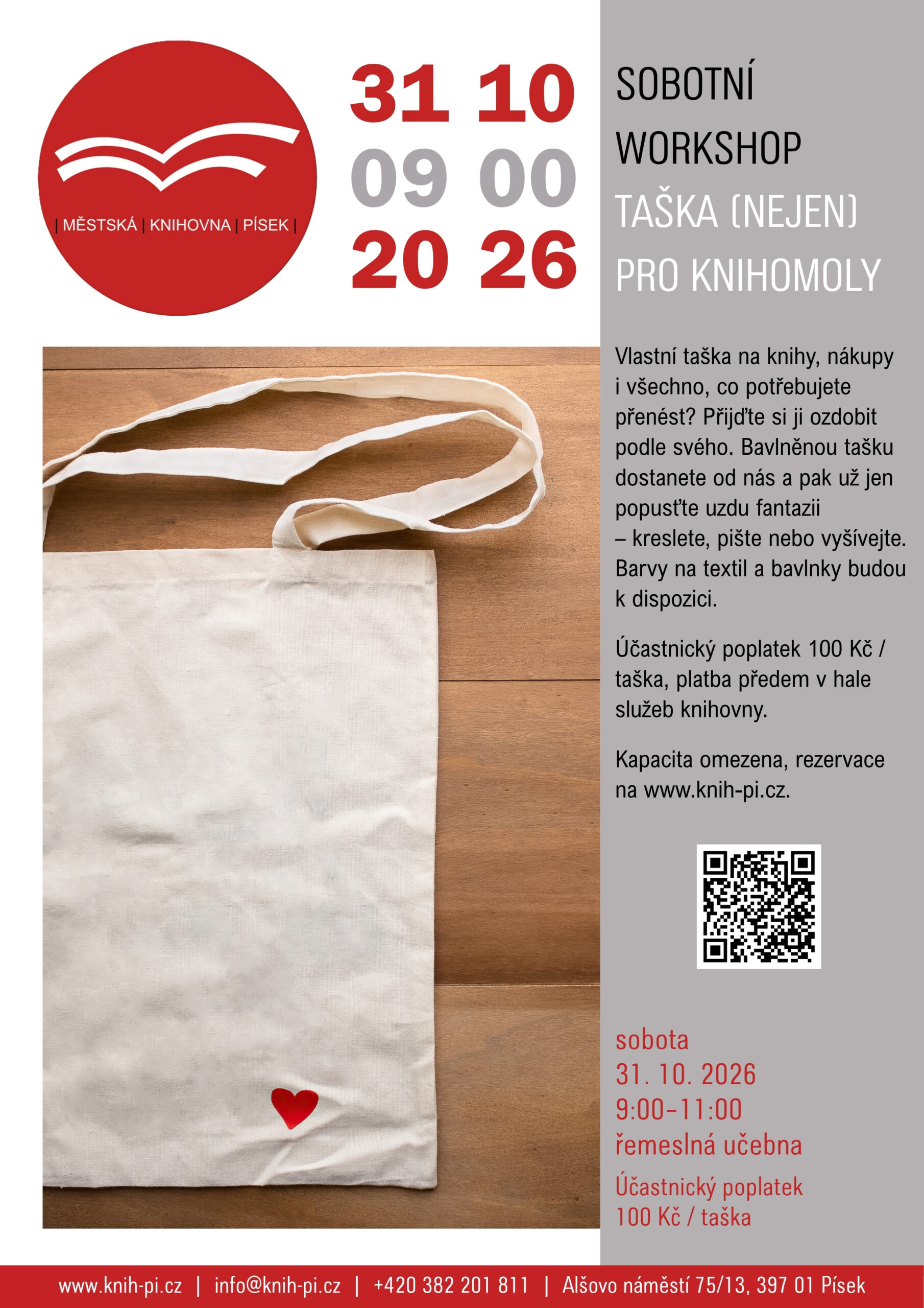 Sobotní workshop: Taška (nejen) pro knihomoly 